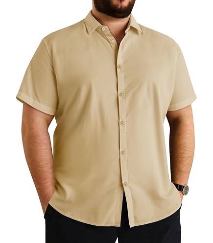 today 2024 5xlt Mens Shirts Big and Tall Tshirt Fashion Long Sleeve Button Down Shirt Causal Slim Fit Dress Shirt Work Party long sleeve hawaiian shirt Green S : Clothing, Shoes