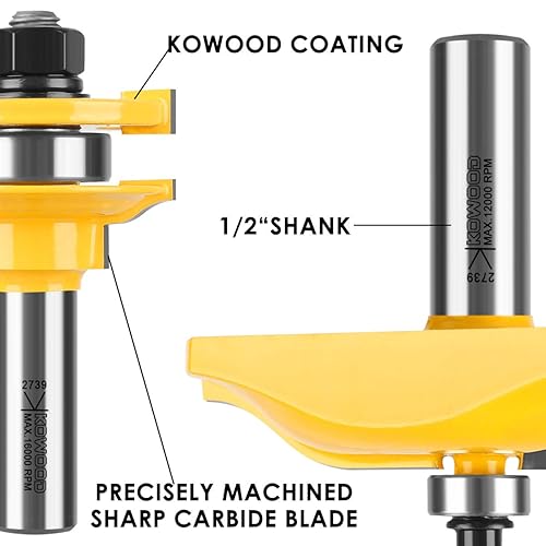 thumbnail interactive-video image 1 of 1/2 Inch Shank Raised Panel Router Bit - Cabinet Door Making Tool For Woodworking Projects 1 of 9