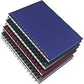 Aacehlh Spiral Notebook Journal,4 Pack A5 Hardcover Spiral Notebooks,5.7" x 8.5",160 Pages,100gsm Paper,College Ruled Journals for Study and Notes (Red, Green,Blue,Grey)
