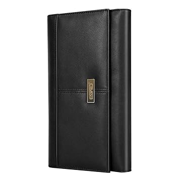 Geldbörse Damen Brieftasche, Echtleder Groß Lang Portemonnaie Damen, 22 RFID Schutz Kartenfächer 5 Fächer 1 Zip Fächer für Ka