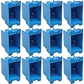 XGGYA 1-Gang 14cu.in.Blue Old Work Electrical Box,ETL,4-1/3-Inch Length by 2-1/4-Inch Width by 2-5/6-Inch Depth,PVC Outlet Box Single Gang,Wall Box for Switches Deep,for Home Renovation(12 Pack)