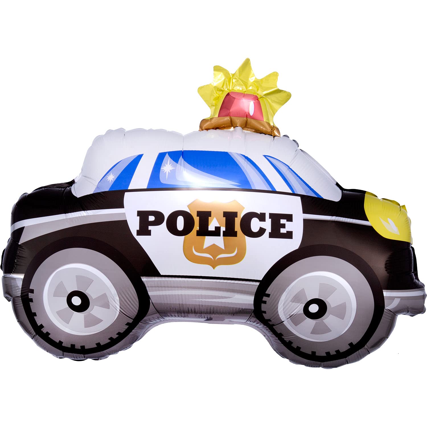 (PKT) On the Road Police Car Standard Shape Standard Foil Balloon S40