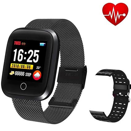 WISHDOIT Fitness Tracker Intelligente Uhr IP68 Wasserdicht Aktivität Tracker Mit Pulsmesser Schlafmonitor Smart Armband Schri