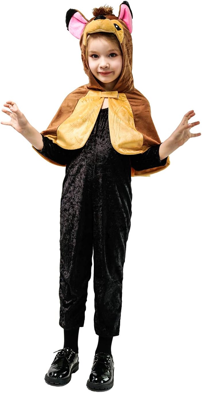 Animal Dress Up Costume Cloak Cape for Kids (46Y,Bambi