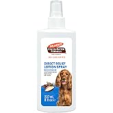 Palmers for Pets Cocoa Butter Dry Skin Relief Spray for Dogs, 8 Fl Oz | Direct spray-on lotion with Vitamin E soothes dry, itchy skin, no-mess application between grooming