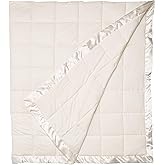 Madison Park Cambria Down Alternative Blanket, Premium 3M Scotchgard Moisture Wicking Treatment, Lightweight and Soft Bed Cover For Summer with Satin Trim, Oversized King Ivory