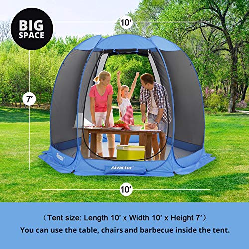 Alvantor Pop Up Breezy Hexagonal Screen House 6 Mesh Walls Outdoor