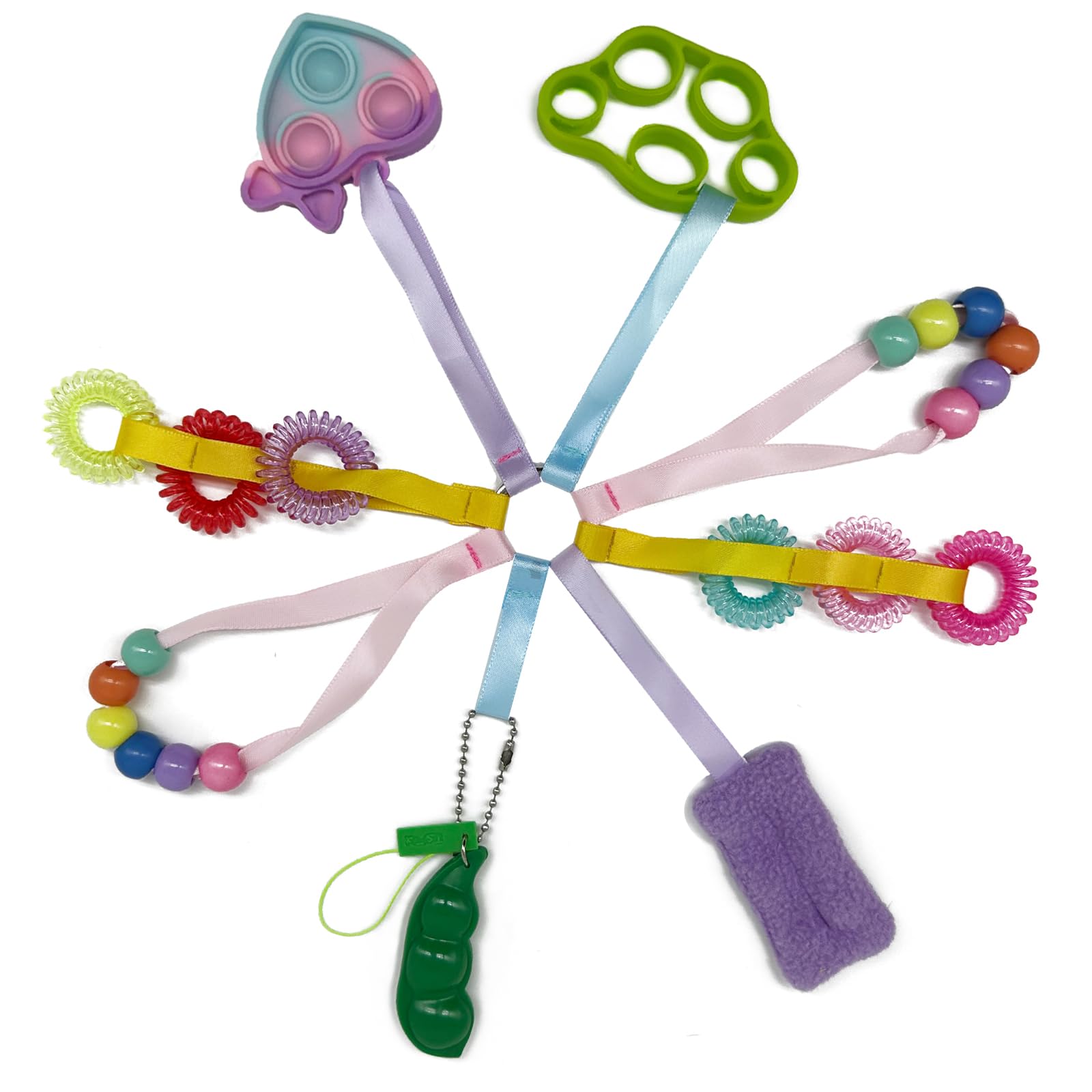 Heyshapeing Sensory Aids for Alzheimer Patients Anxiety Relief Dementia Ring Dementia Fidget Ring Arm Pillow Fidget Wrist Cuff