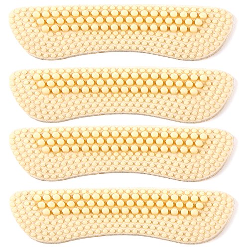 High Heel Pads(2 Pairs) - Heel Cushion Padsï¼ŒHigh Heel Inserts, Heel Grips, Anti Slip Shoe Cushion, Ball of Foot Insoles, High Heel Liner, Heel Snugs for Women - Blister Prevention (Beige, Thin)