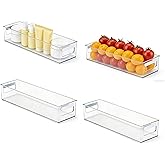 vacane Clear Refrigerator Organizer Bins Plastic Food Storage Fridge Organizer Pantry Organization Container for Pantry,Bathroom ,Kitchen