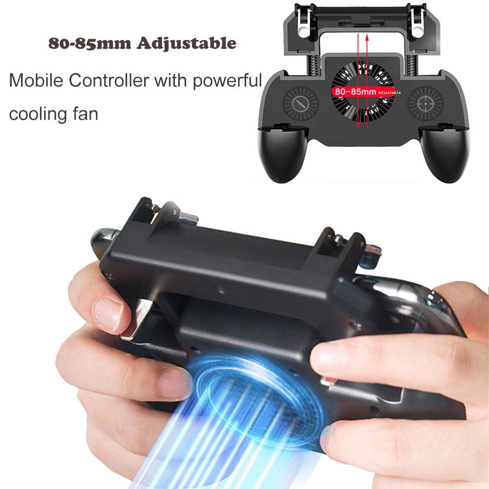 YZmoffer Mobile Game Controller Gamingpad with 4000mAh Power Bank Cooling Fan