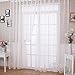 Edal Elegant Floral Tulle Voile Door Window Curtain Drape Panel Sheer Scarf Valances White