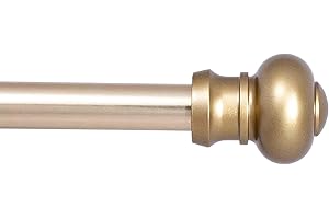 Kenney 7/16” Ashby Café Window Curtain Rod, Bronze, 28-48”