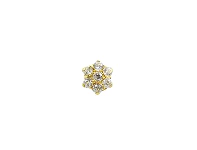 Buy Vinayak 7 American Diamond Gold Nose Stud Online At Low Prices