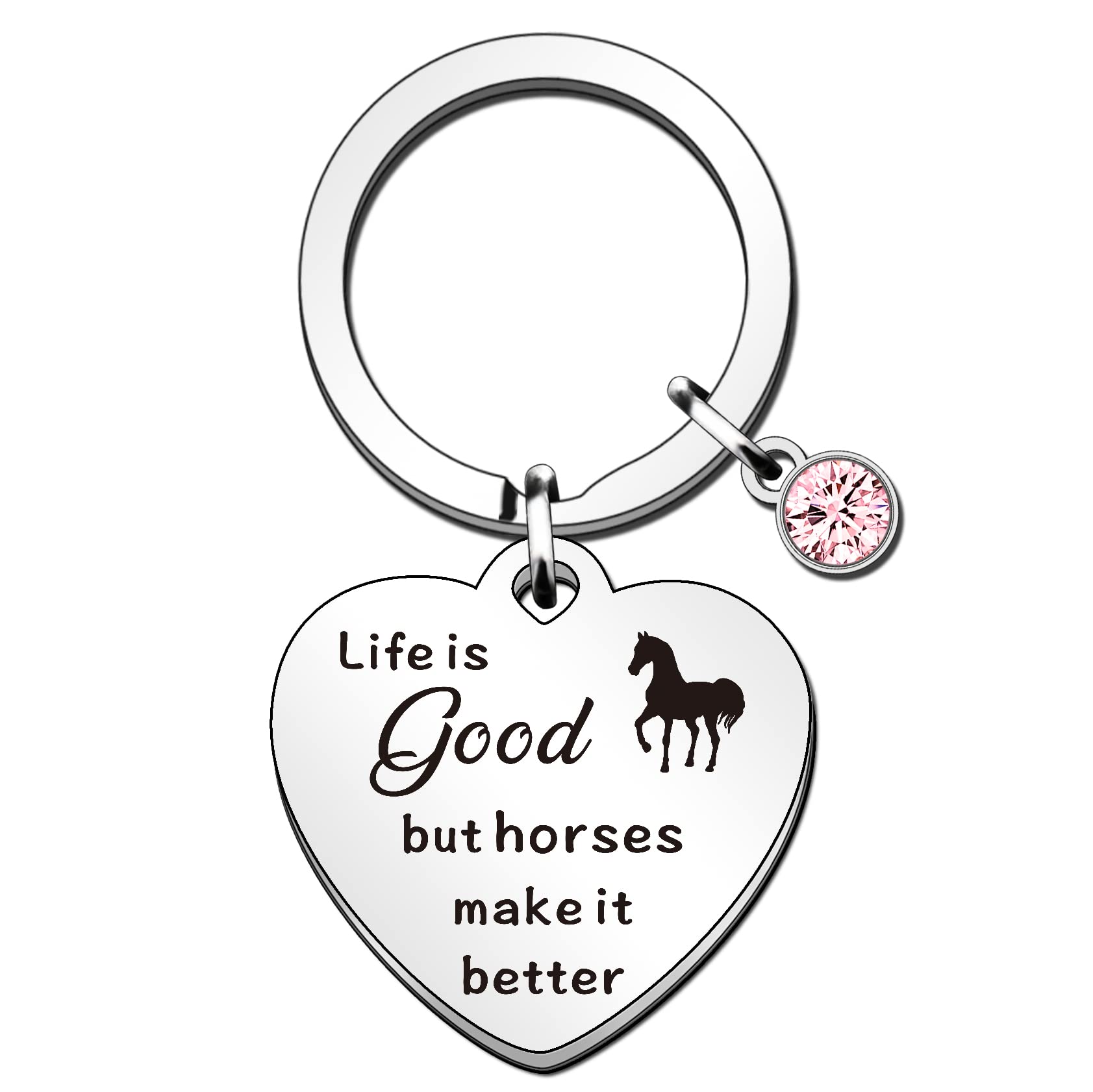 SMARGO Cute Funny Horse Lover Gifts Keyring For Women Bedroom Best Friend Friendship Keychain Gift