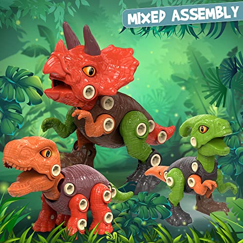 Dinosaur Toys for 3 4 5 6 7 Year Old Boys, Take Apart Dinosaur Toys