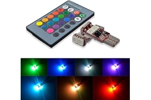 SOCAL-LED LIGHTING 2pcs RC 194 W5W LED Bulbs 5050 6SMD Bright Wedge Interior/Dome/Map/Door/License Plate Light (T10 RGB)