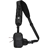 WREW Small Sling Bag for Men-Cross body bag with Shoulder Straps,Mini Sling Crossbody bag for Women-Travel Backpack for Hiking,Daypack Multipurpose Over the Shoulder Chest Bags with Keyholder(Black)