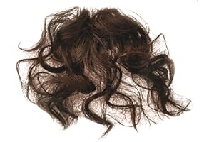 SEADIQUIET Dark Brown Fake Fringe Bang Clip-in Hair Extension Hairpiece, Natural Fluffy Curly Heat Resistant Highlight Wig Headwear, for Girl Lady Women Anime Party Cosplay Wedding Dating, Hair Care Accessories