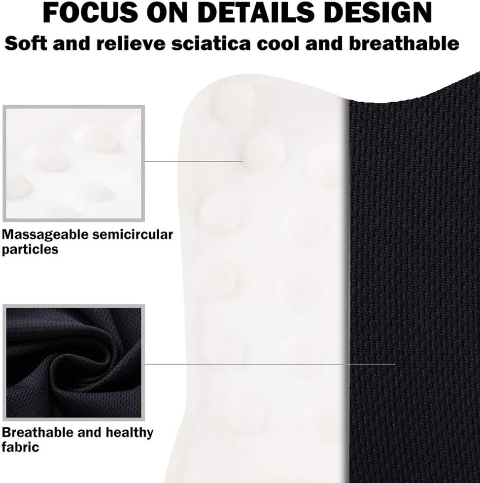 CSJT Seat Cushion 100% Pure Memory Foam Office Chair Cushion, Washable & Breathable Cover, with 3D Contoured Eye Masks, Tail Bone Pressure Relief, for Car, Wheelchair, Yoga Meditation Cushion, Black: Home & Kitchen