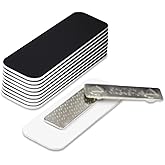 Name Tag/Badge Blanks - 10 Pack - Black 1" X 3", Round Corners, Magnetic Backing