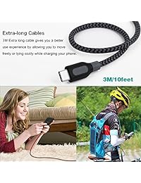 Canjoy - Cable USB tipo C (3 unidades, 6.6 ft)