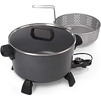 National Presto Presto 06009 10-quart Kitchen Kettle XL steamer Multi-Cooker, Black