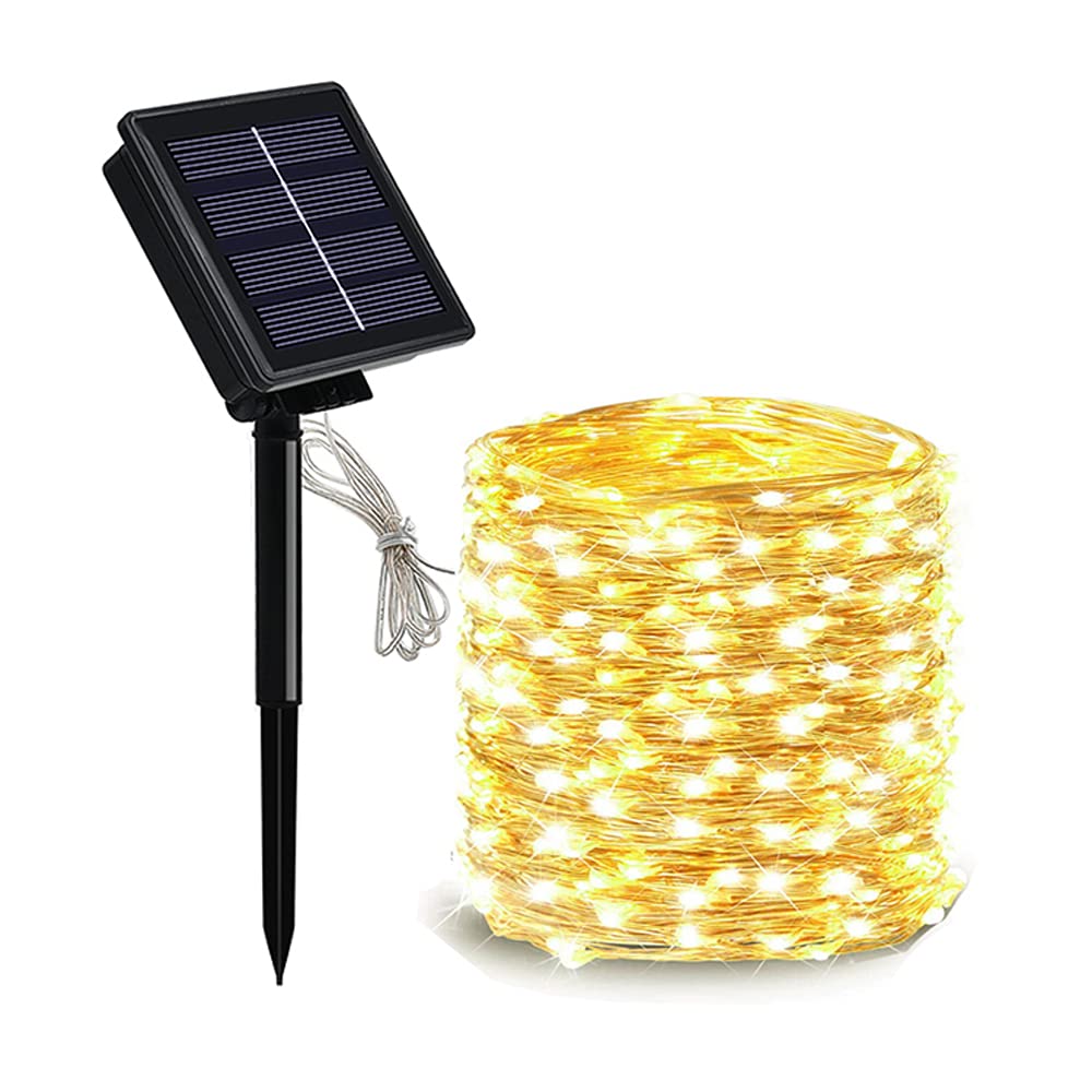SOLARBABY 200 LED Solar Fairy Lights,72Ft Solar Garden Lights Outdoor Waterproof Solar Christmas Lights for Garden Park Patio Xmas Tree Decoration,Warm White