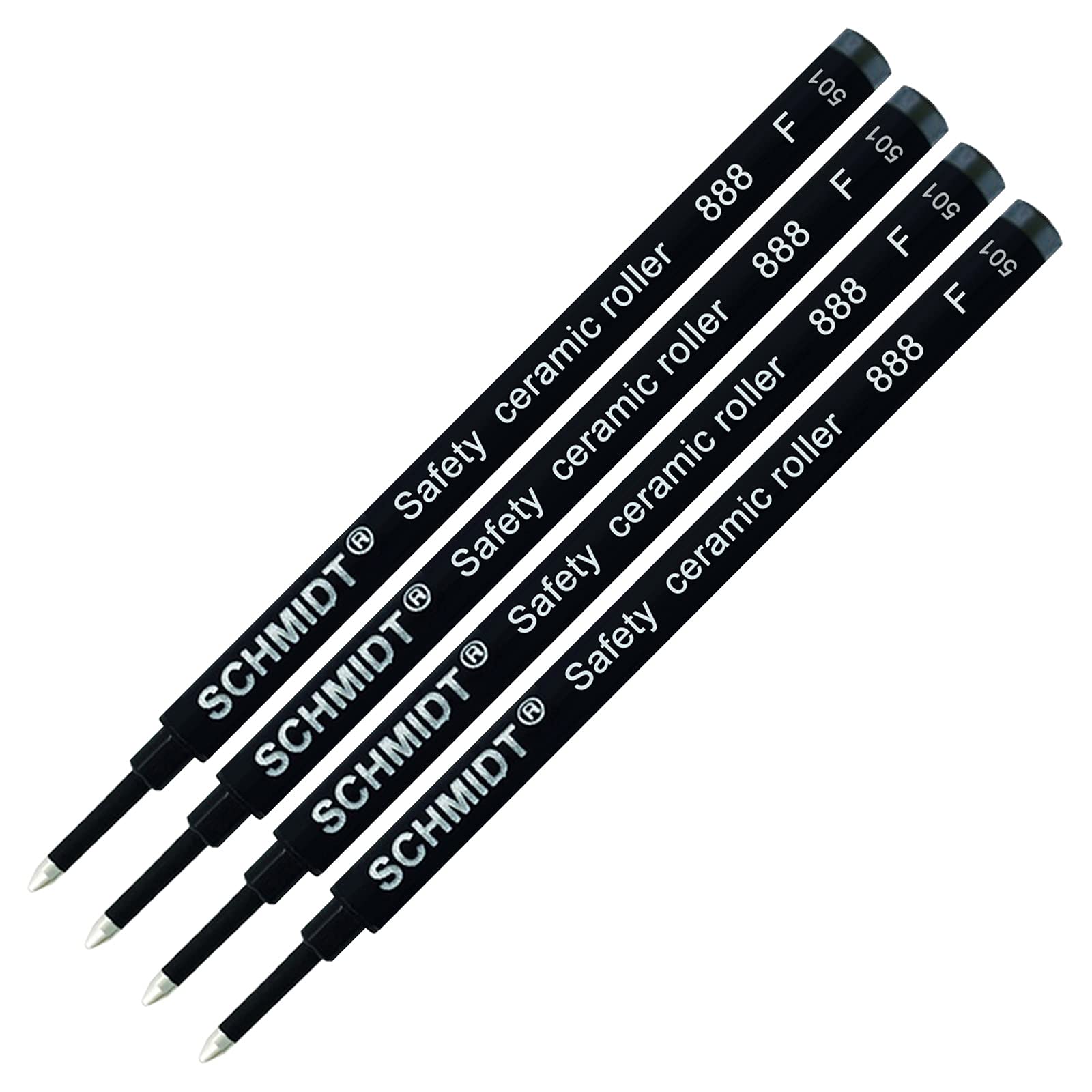Photo 1 of 4 Pack - Schmidt 888 Black Fine Rollerball Refill