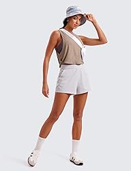 CRZ YOGA Pima Cotton Cropped Tank Tops for Women