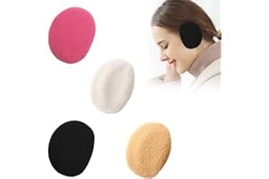 Bandless Winter Ear Warmers, Warm and Windproof for Men and Women, Size M (Black)