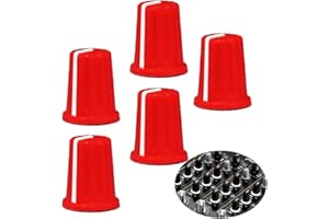 WXYINSPAS 5pcs EQ Rotary Knob Replacement Equalizer Potentiometer Fader Knobs Push Rod Cap for DJ Controller Mixer Console Pi