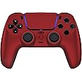 Custom Controllerzz Wireless Controller Compatible with PS5 - Multiple Designs Available (Red)