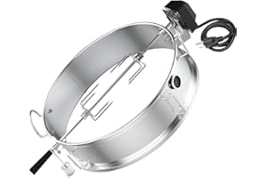 Stainless Steel Grill Tisserie Rotisseries, Rotisserie Ring Kit for Weber 22" Kettle Charcoal Grills and Other Similar Grills