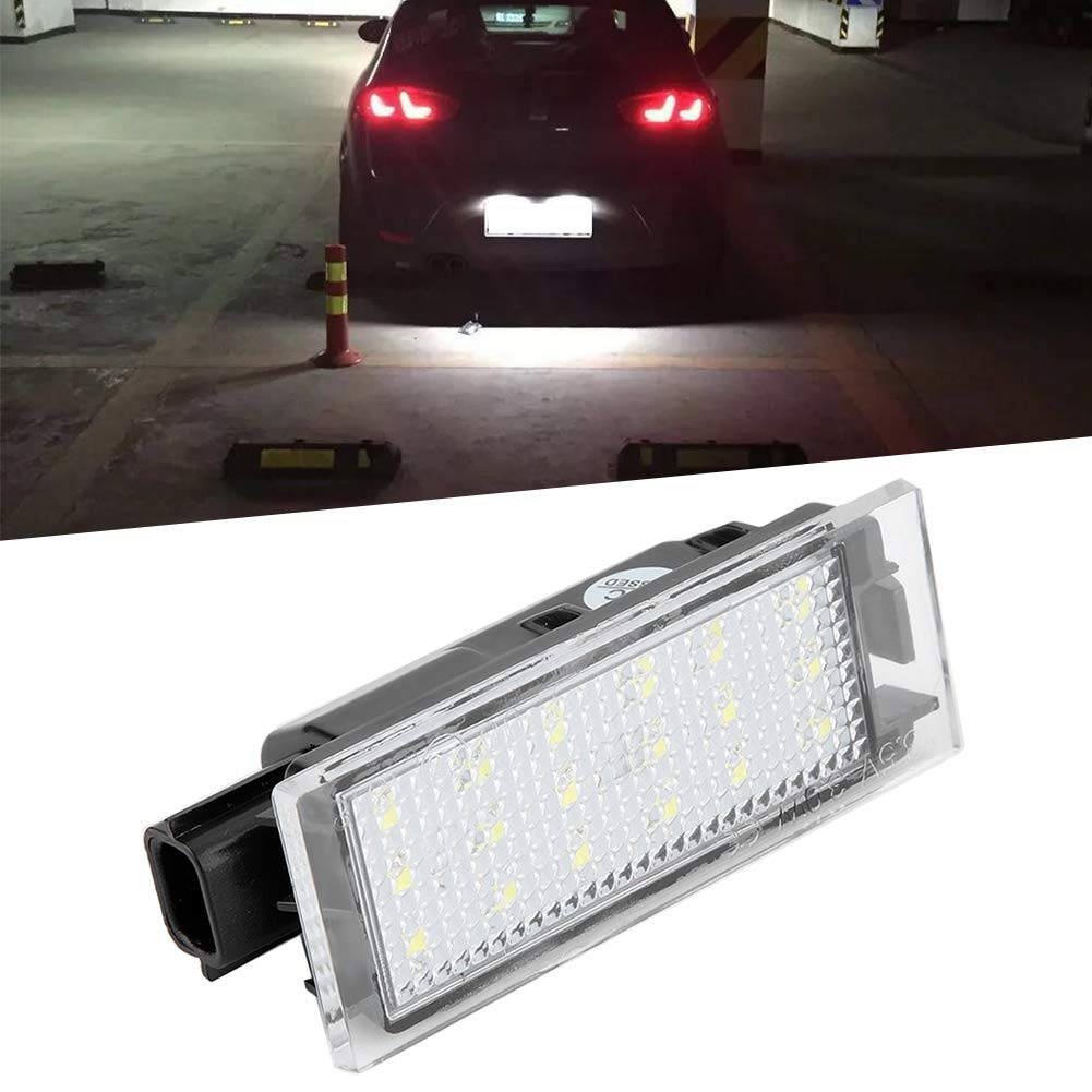 Luci Targa Auto A LED 12V SMD Lampada Bianca Per Megane 2 3 Clio Laguna 2 Set Di 2 Luci Targa A Led Per Auto Twingocliomeganelagane 81136488 - Foto 12