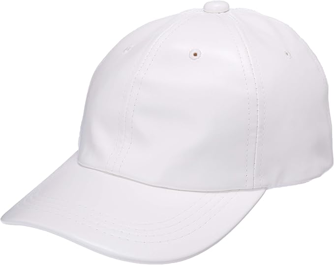 Amazon キーズ 帽子 キャップ メンズ レディース フェイクレザー ベースボールキャップ 無地 合皮 秋 冬 春 Ksh142 ホワイト 日本 55 61cm ベルト調節 Free サイズ キャップ 通販