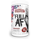 5% Nutrition FullAF Pre-Workout | Stim-Free with Massive Pumps | L-Citrulline, L-Taurine, Nitrosigine, GlycerSize | 13.05 oz (Wildberry)