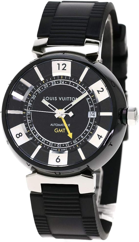 Amazon ルイ ヴィトン タンブール イン ブラック Gmt 腕時計 ステンレススチール ラバー メンズ 中古 メンズ腕時計 腕時計 通販