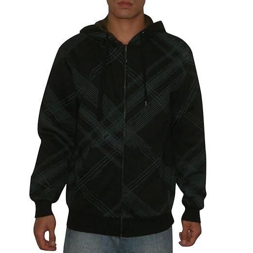 Quiksilver Mens Warm Zip-Up Heavy Weight Full Lined Hoodie Medium Black: Amazon.in: Clothing 