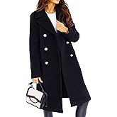 CHARTOU Women's Winter Jacket Double-Breasted Wool Blend Warm Long Trench Coat