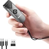 Eyoyo Portable Mini Bluetooth 2D&amp;1D Barcode Scanner Wireless | 2.4G Wireless/Bluetooth/USB Wired Connection, QR Code Scanner Reader, Compatible with Pad, Phone, Android, Tablet PC