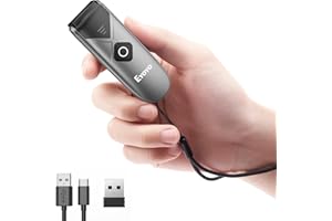 Eyoyo Bluetooth 2D&1D Barcode Scanner, Portable Wireless Mini Barcode Reader with 2.4G Wireless/Bluetooth/USB Wired Connection QR Code Scanner Compatible with Pad, Phone, Android, Tablet PC