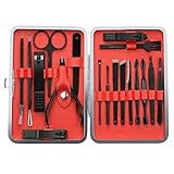 Manicure Pedicure Set, LiSmile 18 in 1 Nail Clippers Kit, Professional Grooming Kit with Portable Travel Case, Stainless Steel Nail Tools