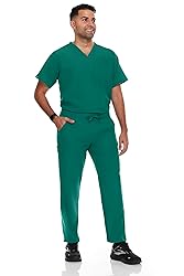 Hey Collection Men Stretch Scrubs Set V-Neck Scrub