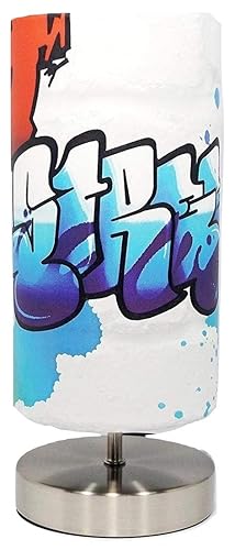 Graffiti Lamp Light Lampshade Bedside Bedroom Table Desk Lamp Lamps Night Light Boys Girls Kids Children S Teens Skate Park Skateboard Urban