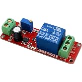 hiBCTR NE555 Adjustable Delay Timer Module, 12V DC | 0-10 second precision timing via potentiometer, for industrial and automotive delay-switching control
