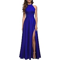 Amazon.com: WOOSEA Women's One Shoulder Sleeveless Split Bodycon Mermaid  Evening Cocktail Long Dress Royal Blue : Clothing, Shoes & Jewelry