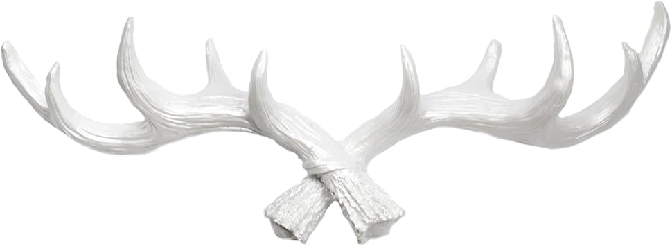 Hansmeier Geweih Wandgarderobe Weiss Fur Aussen Innen Balkon Garten 49 Cm Hirsch Deko Stilvolles Mobel Accessoires Hohe Tragkraft Amazon De Kuche Haushalt