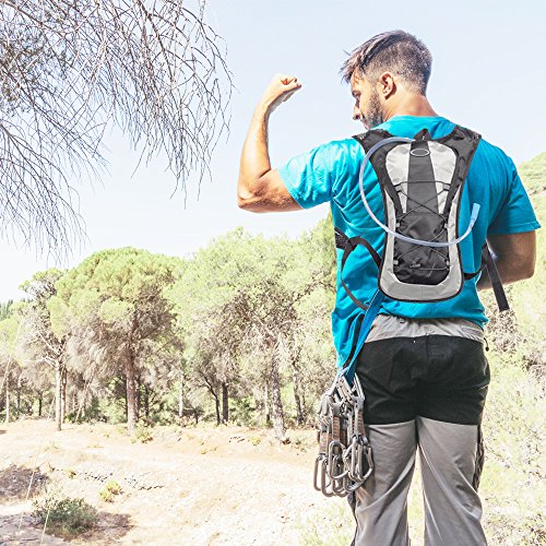 ETCBUYS Hydration Backpack - 2L (Liter) Water Pack and Waterproof Tactical Hydration Pack for Running, Hiking, Cycling, Camping, Hunting, Biking, Festivals, Themed Parks and Prevents Dehydration