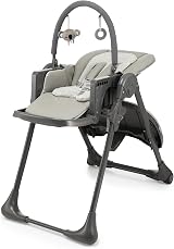 Kinderkraft Tummie 2-in-1 High Chair & Bouncer Grey view 4